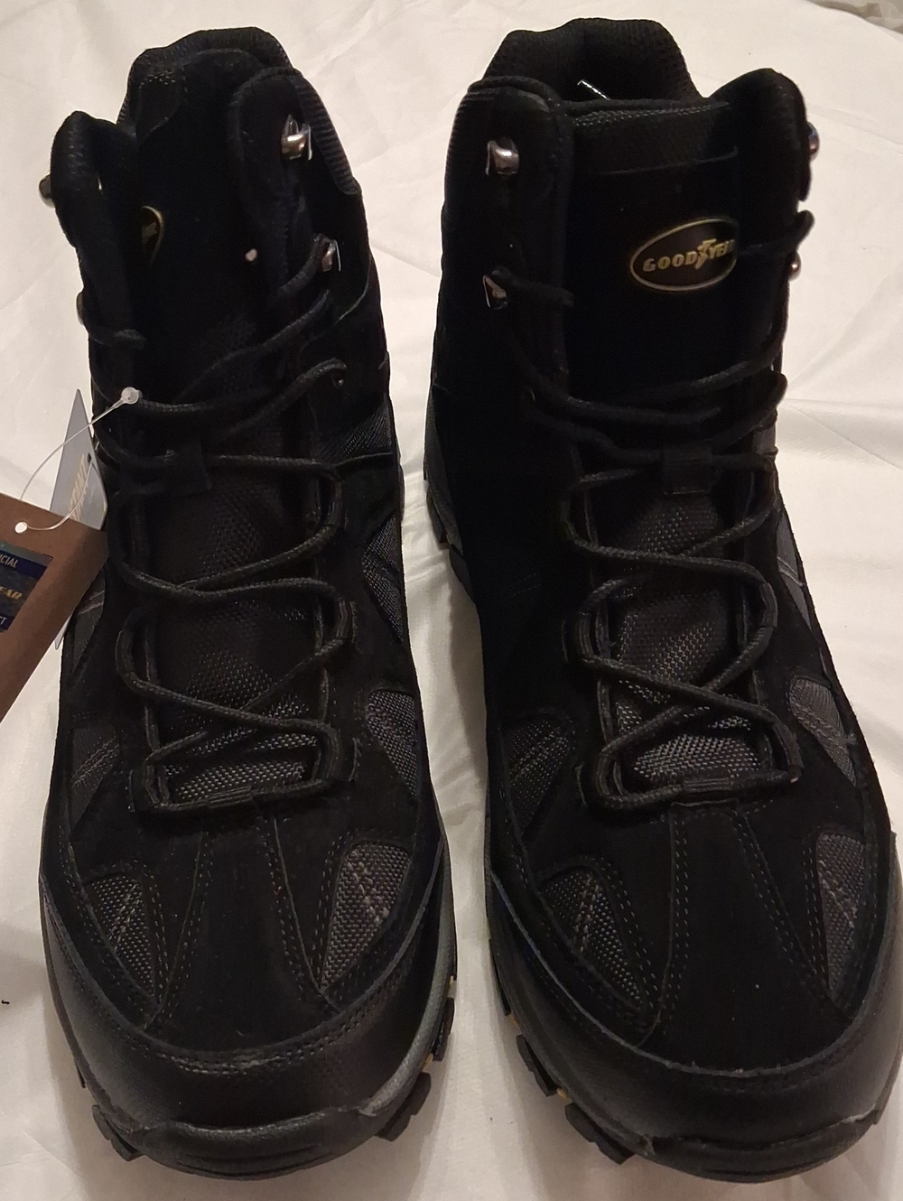 Men's Black Lace-Up Hiking Boots